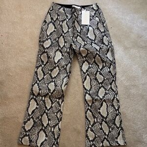 Snakeskin Boot Cut Pants